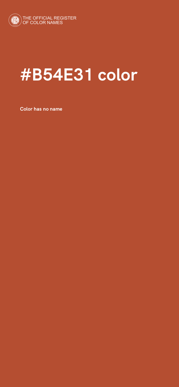 #B54E31 color image