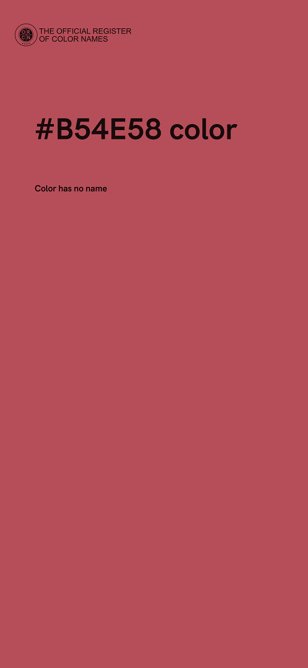 #B54E58 color image