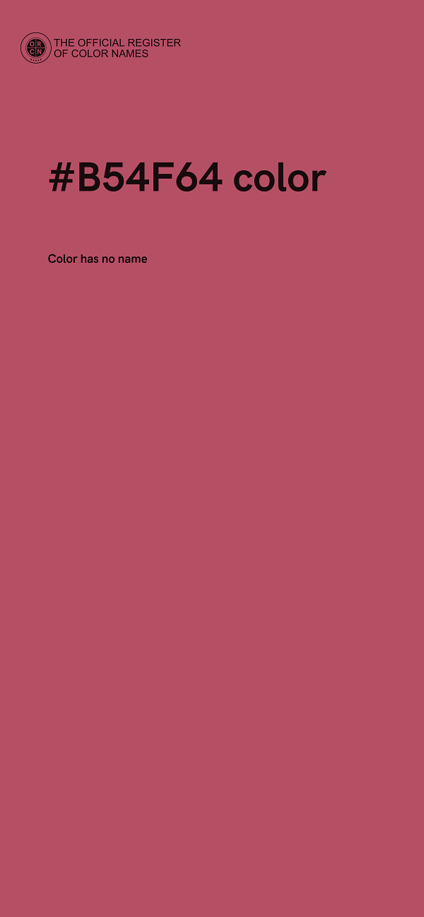 #B54F64 color image