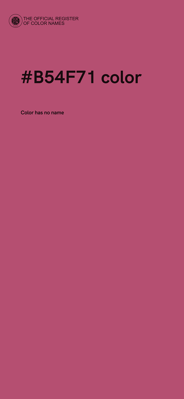 #B54F71 color image