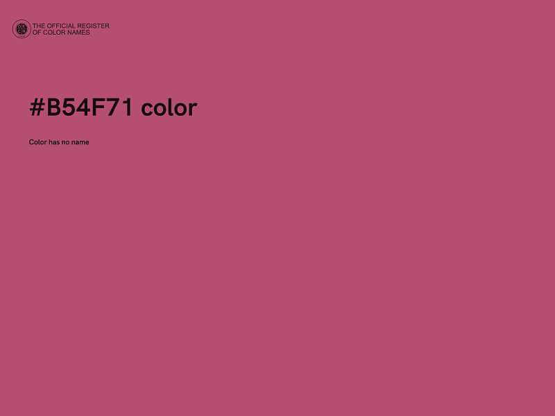 #B54F71 color image