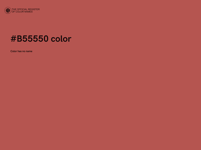 #B55550 color image