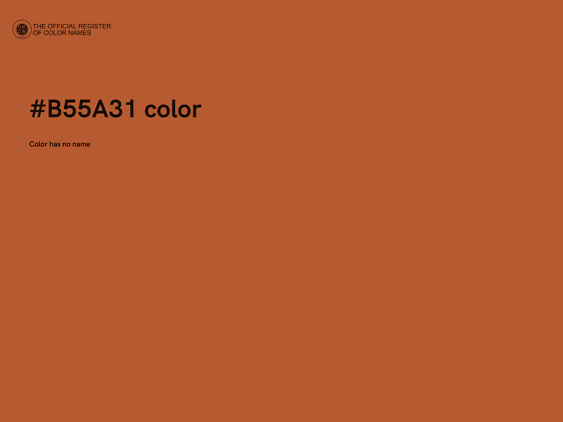 #B55A31 color image