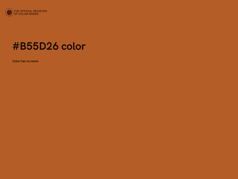 #B55D26 color image