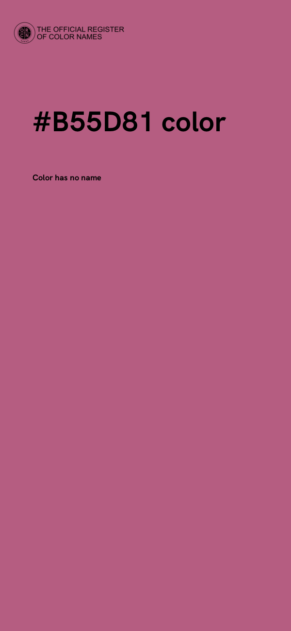 #B55D81 color image