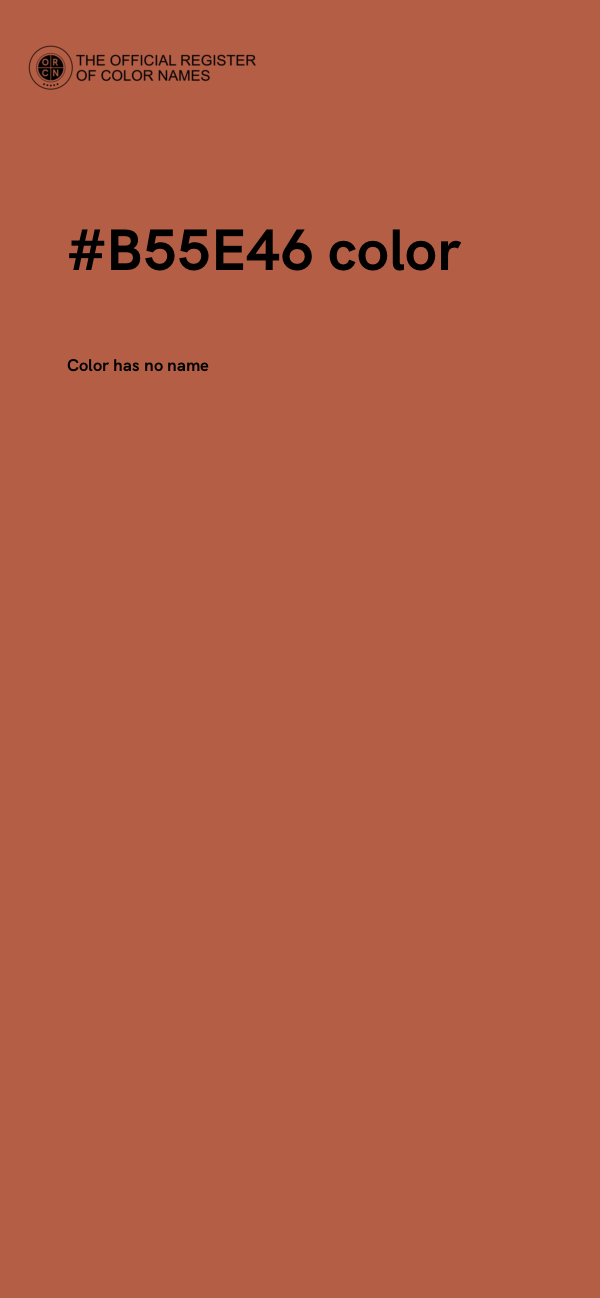 #B55E46 color image