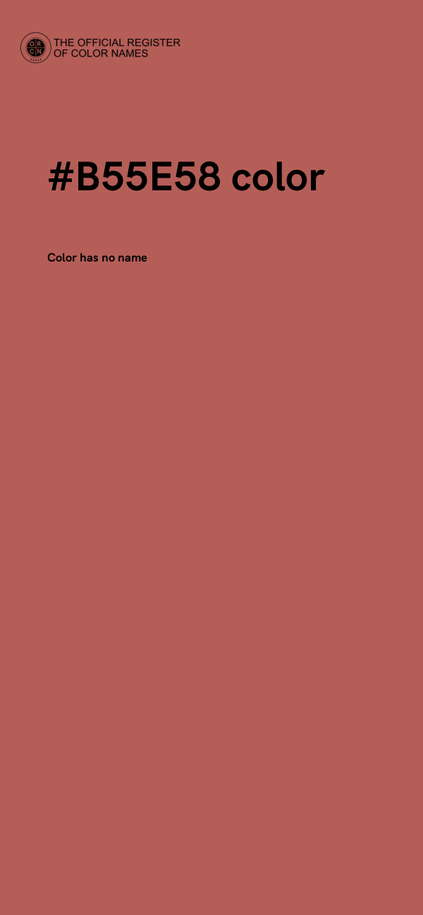 #B55E58 color image
