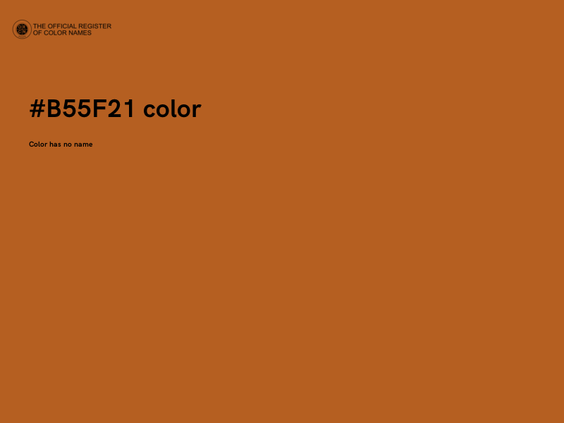 #B55F21 color image