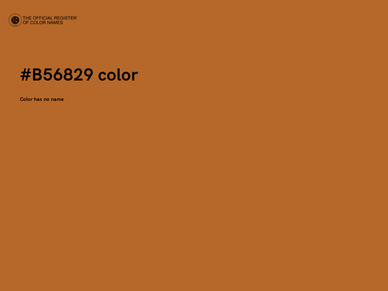 #B56829 color image