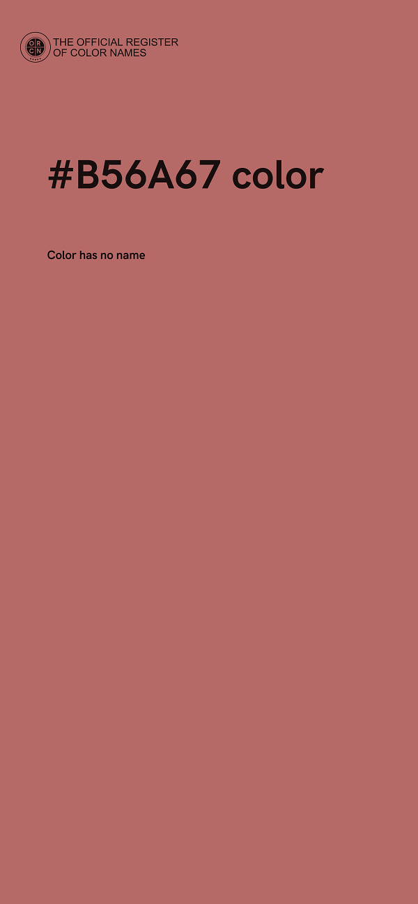 #B56A67 color image