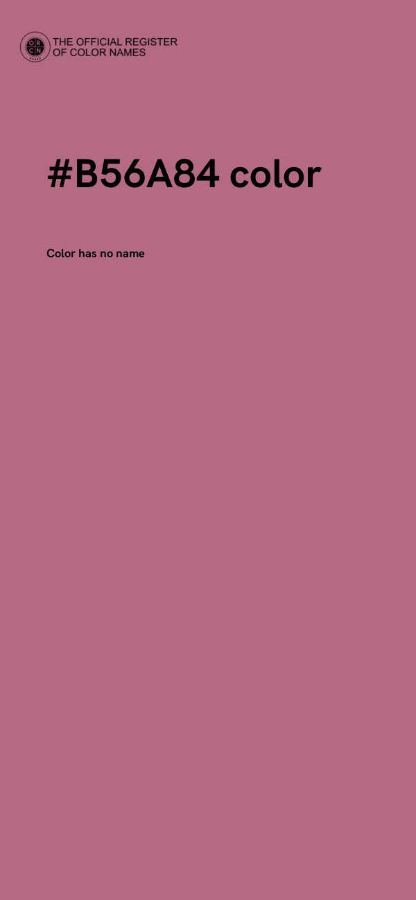 #B56A84 color image