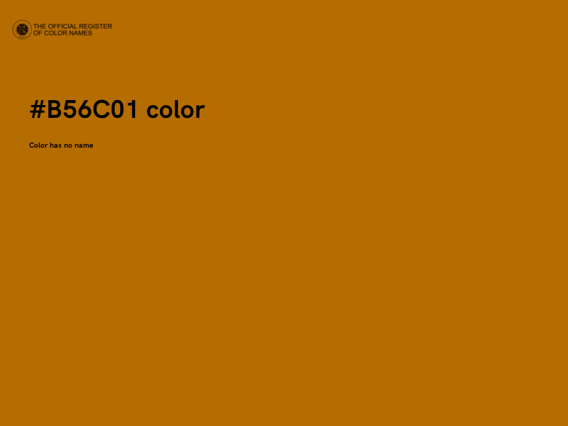 #B56C01 color image