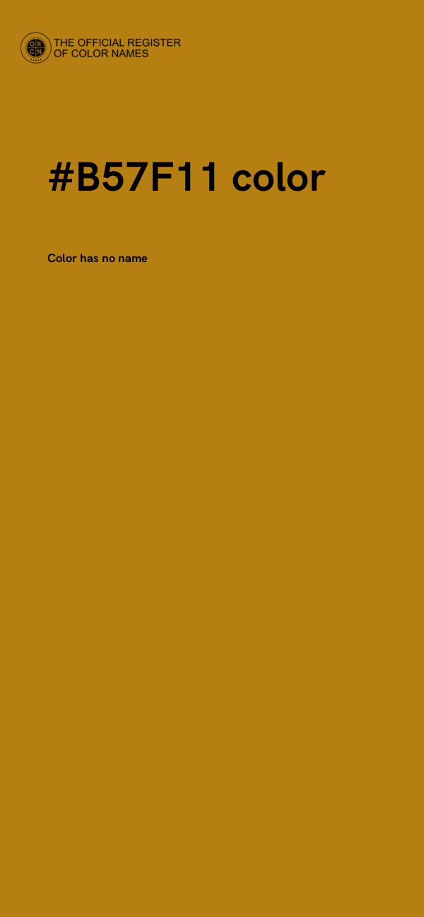 #B57F11 color image
