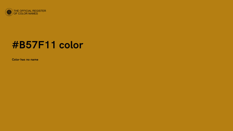 #B57F11 color image