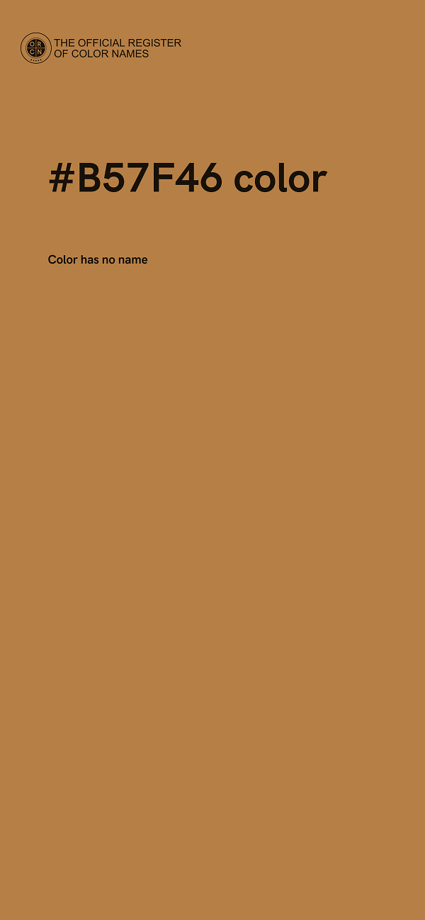 #B57F46 color image