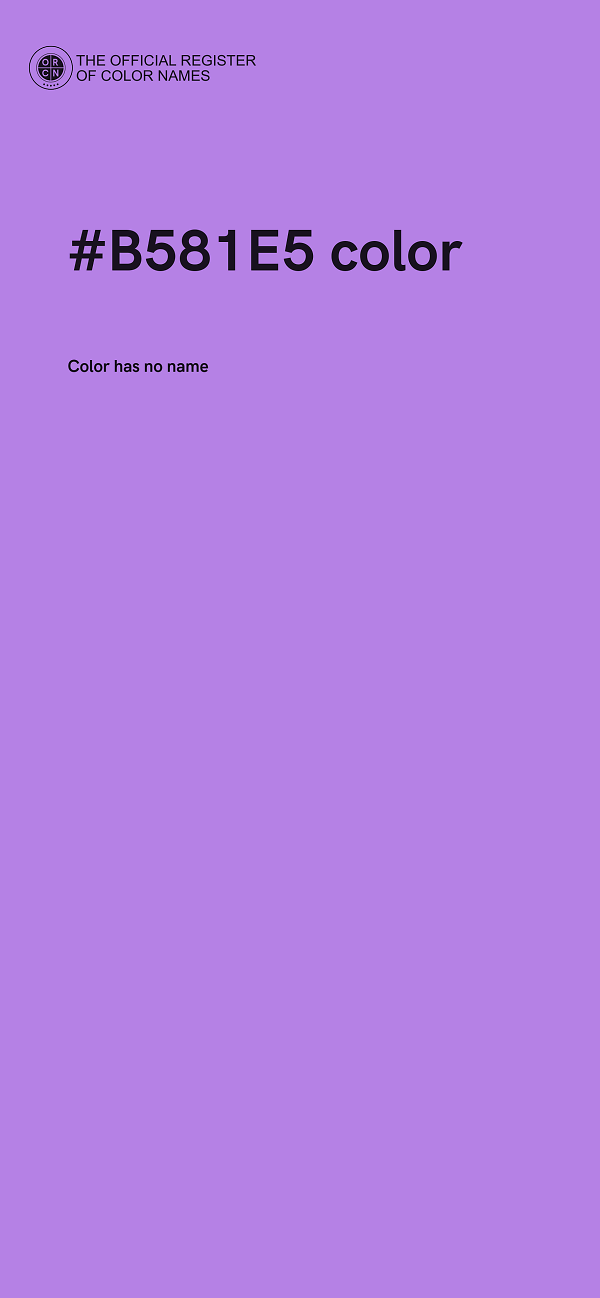 #B581E5 color image