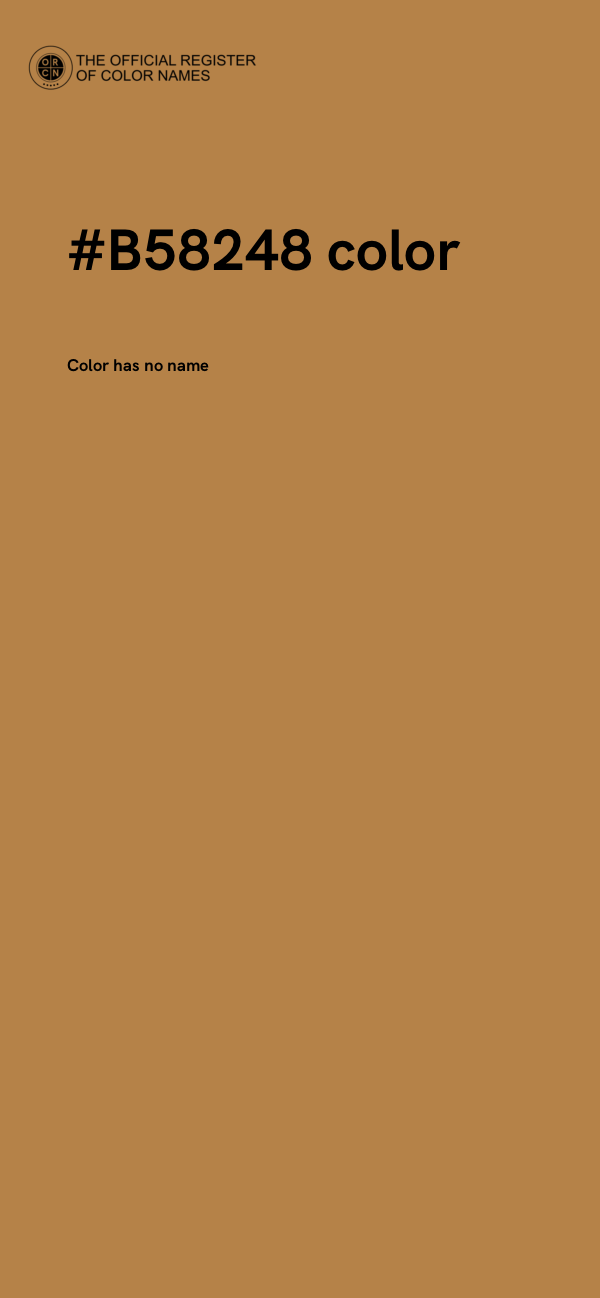 #B58248 color image