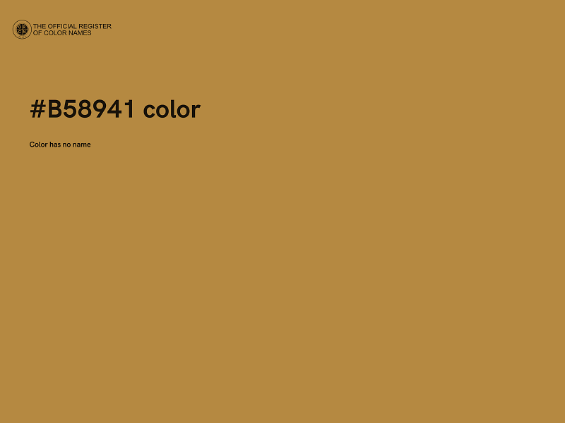 #B58941 color image