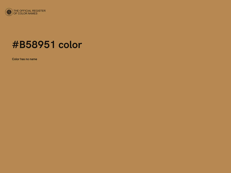 #B58951 color image