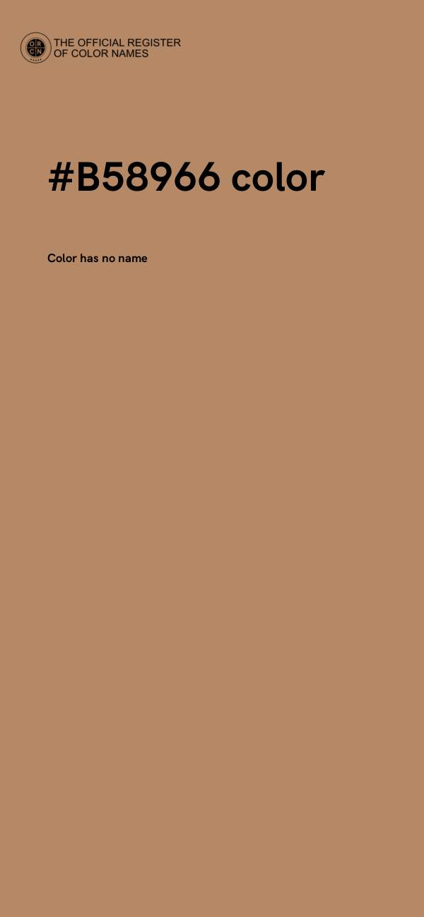 #B58966 color image