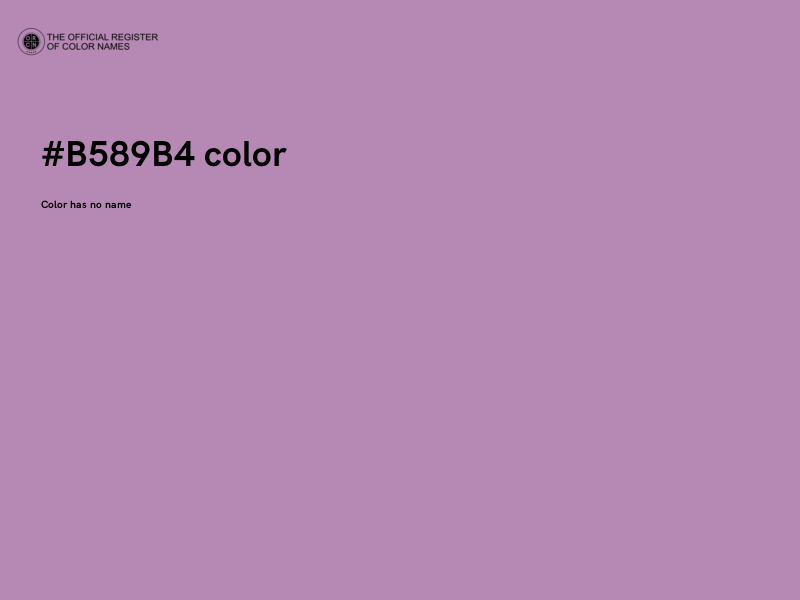 #B589B4 color image