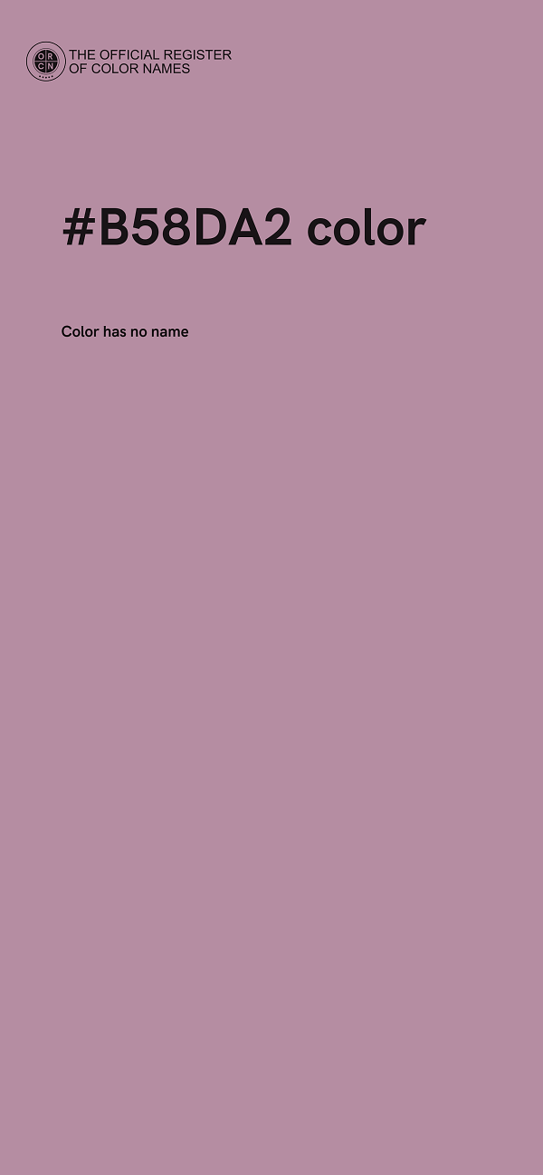 #B58DA2 color image