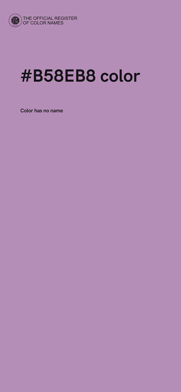 #B58EB8 color image