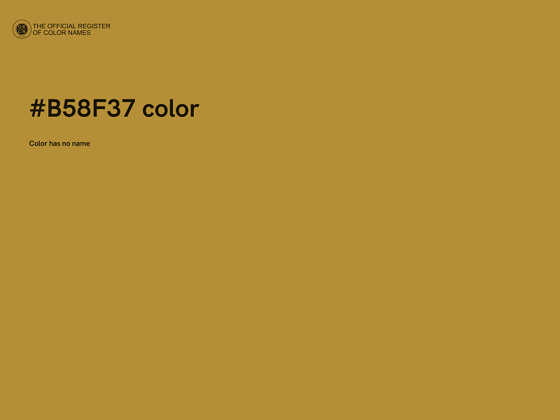 #B58F37 color image