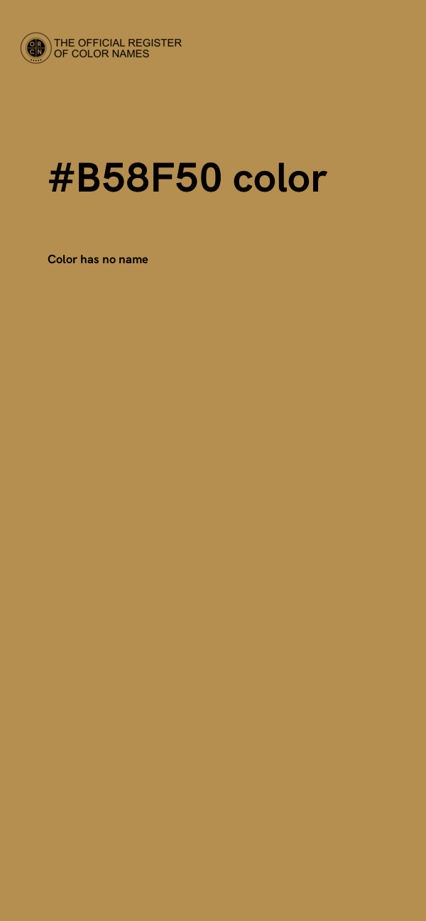 #B58F50 color image