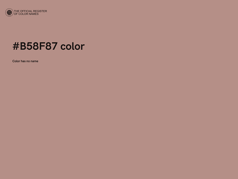 #B58F87 color image
