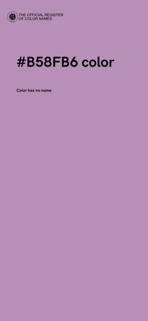 #B58FB6 color image