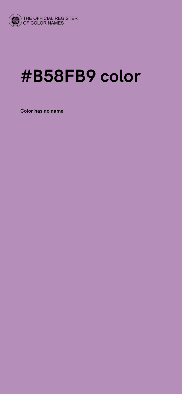 #B58FB9 color image