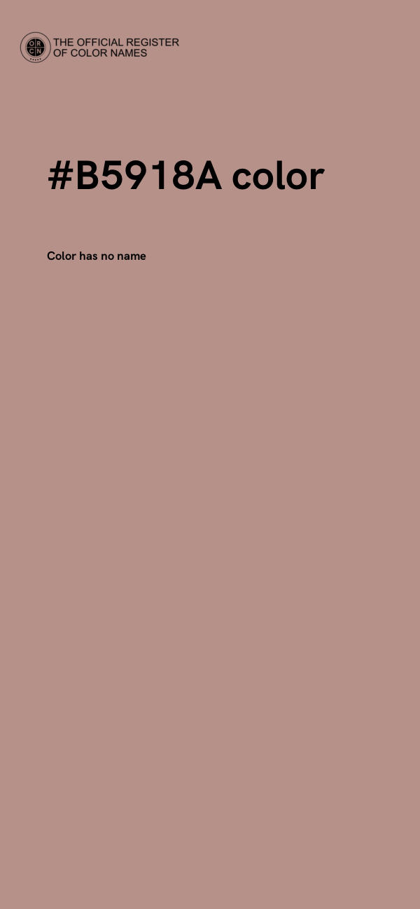 #B5918A color image