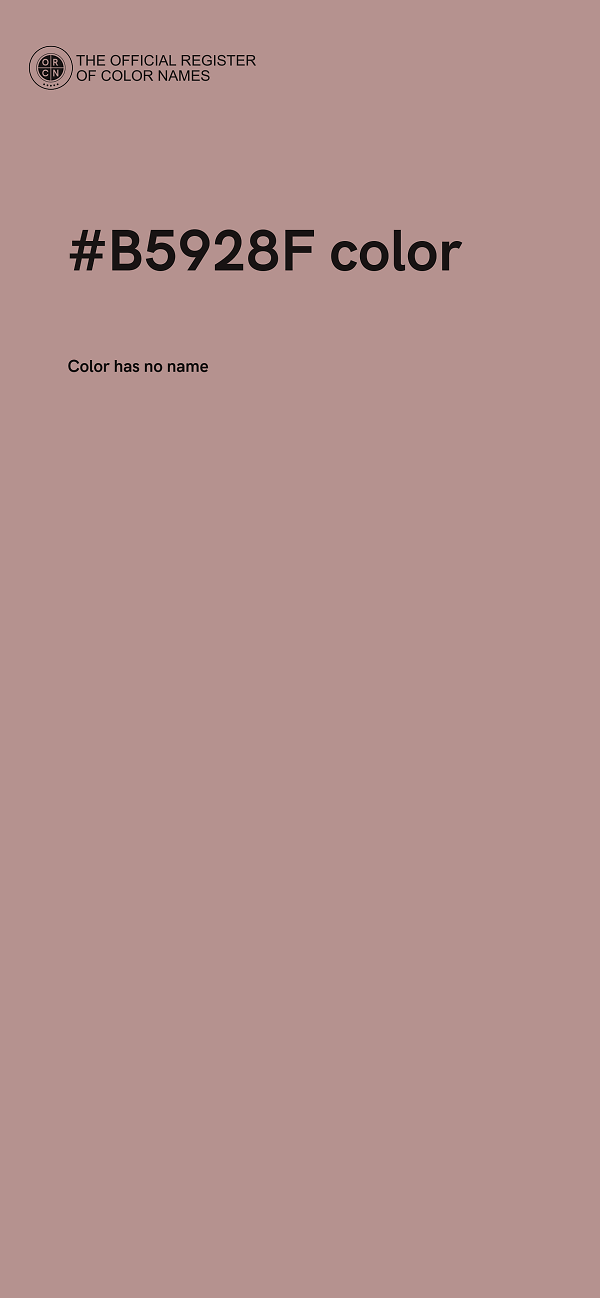 #B5928F color image