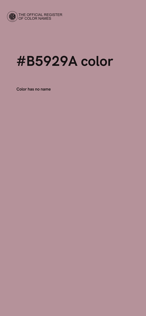 #B5929A color image