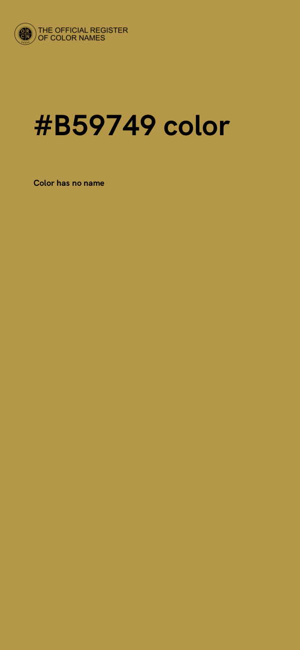 #B59749 color image