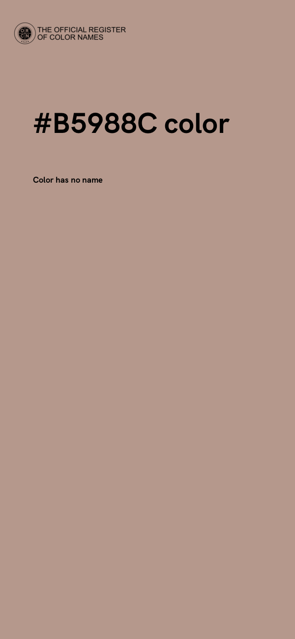 #B5988C color image