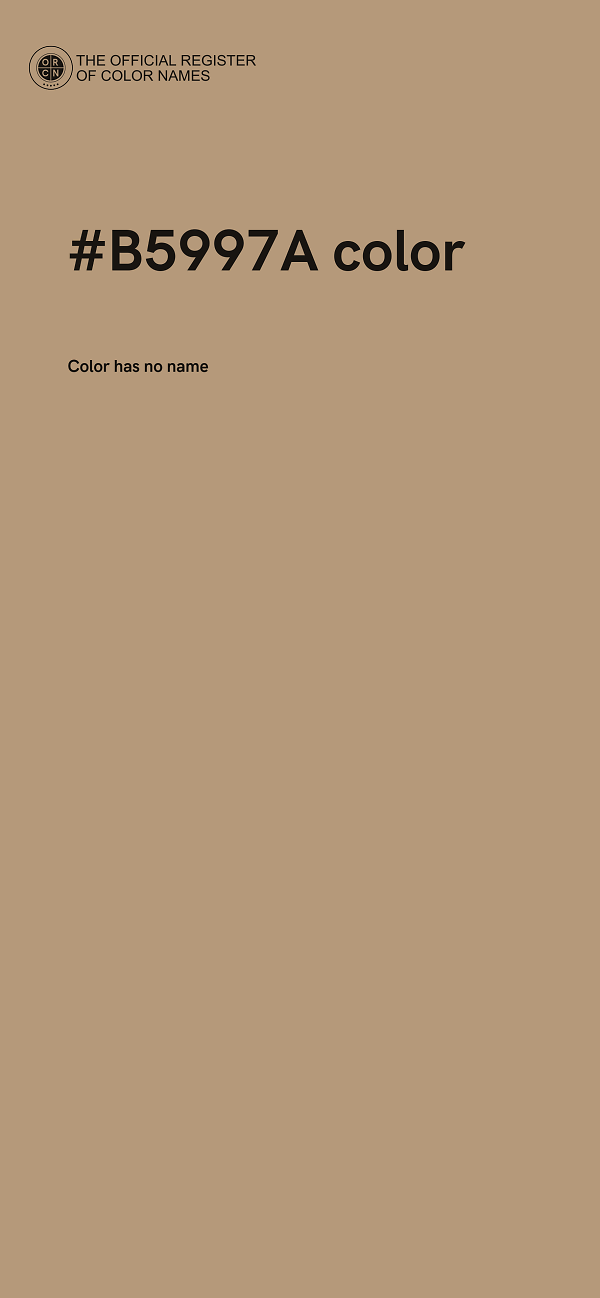 #B5997A color image