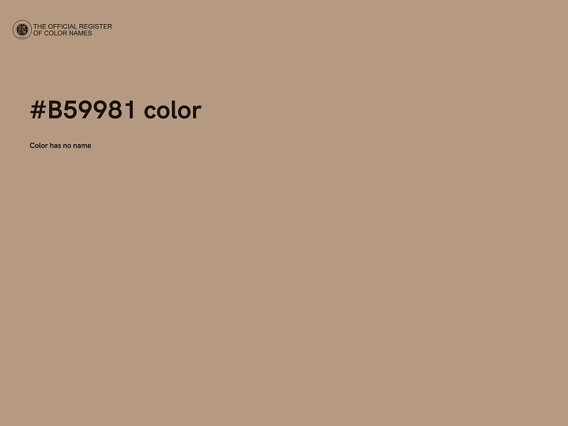 #B59981 color image