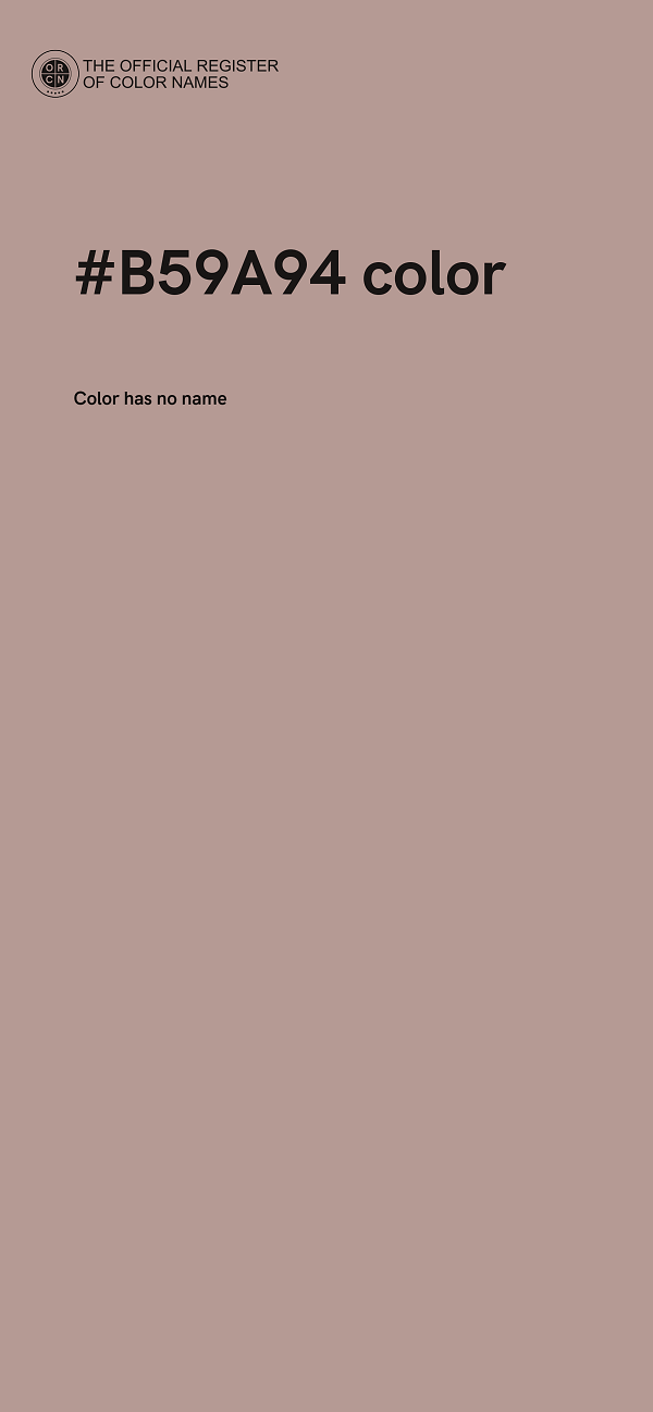 #B59A94 color image