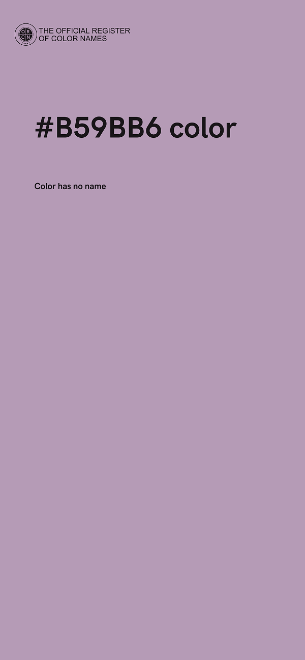 #B59BB6 color image