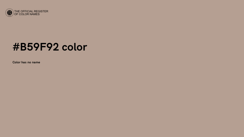 #B59F92 color image