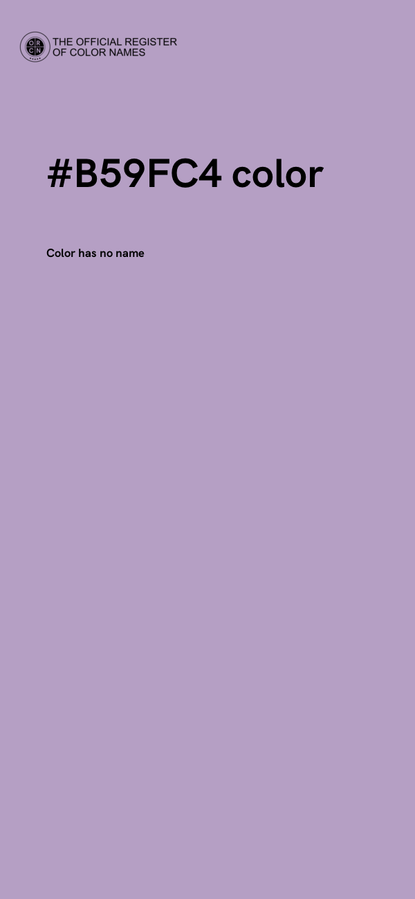 #B59FC4 color image