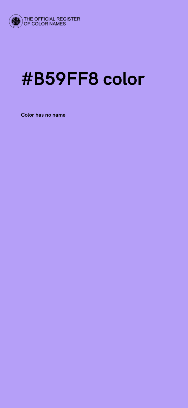 #B59FF8 color image