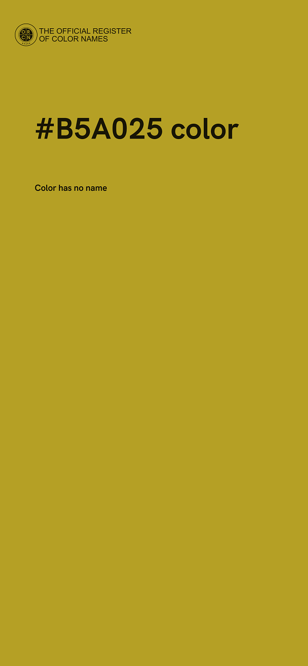 #B5A025 color image