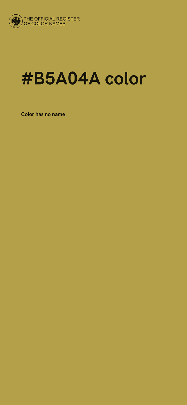 #B5A04A color image