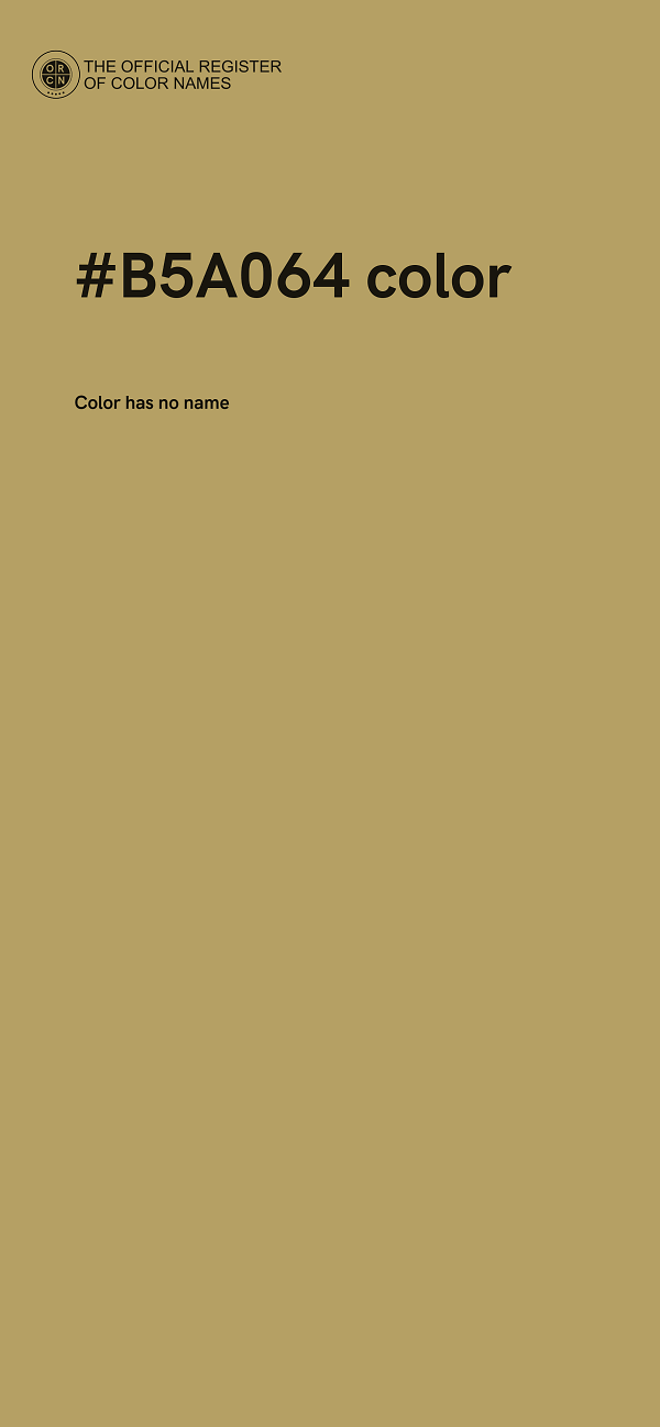 #B5A064 color image