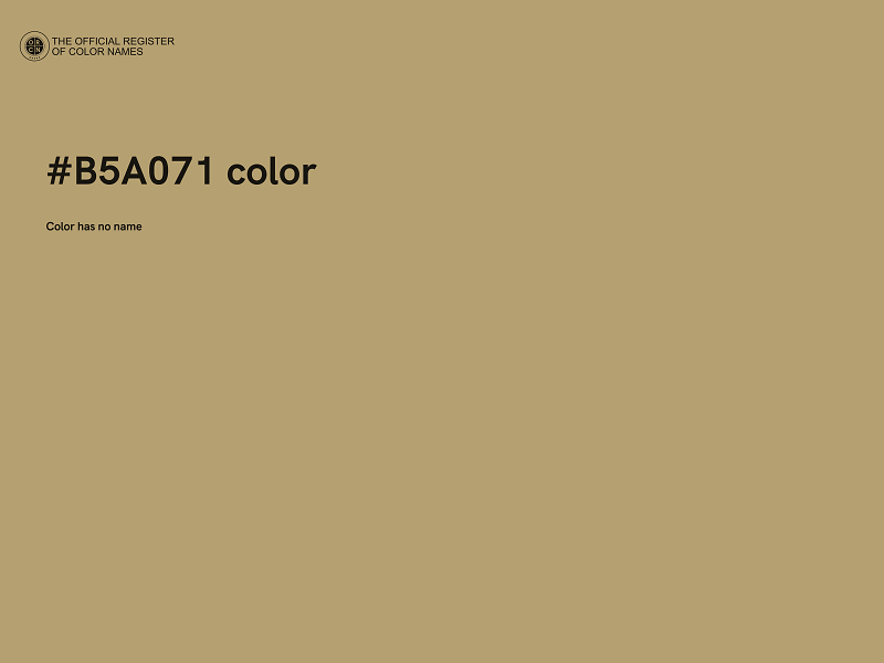 #B5A071 color image