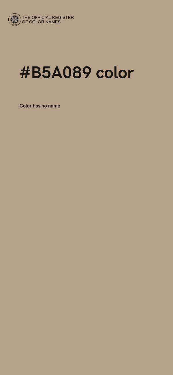 #B5A089 color image
