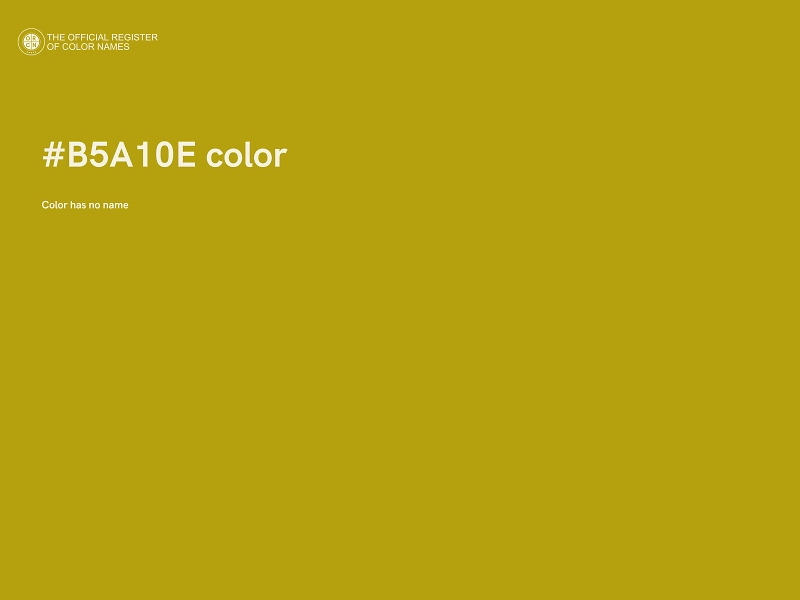 #B5A10E color image